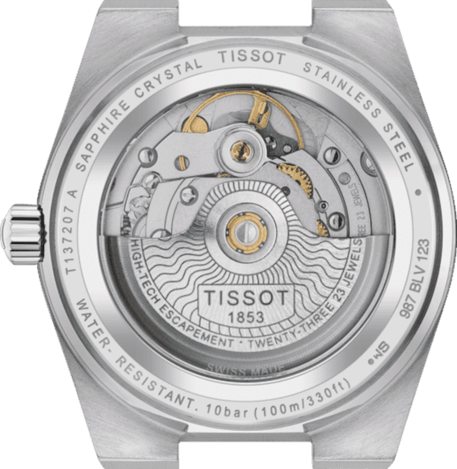 Tissot PRX Powermatic 80 Black Dial Silver Steel Strap Watch for Men - T137.207.11.051.00