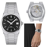 Tissot PRX Powermatic 80 Black Dial Silver Steel Strap Watch for Men - T137.207.11.051.00