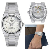 Tissot PRX Powermatic 80 White Dial Silver Steel Strap Watch for Men - T137.207.11.111.00
