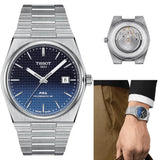 Tissot Powermatic 80 Automatic Gradient Blue Dial Silver Steel Strap Watch for Men - T137.407.11.051.01