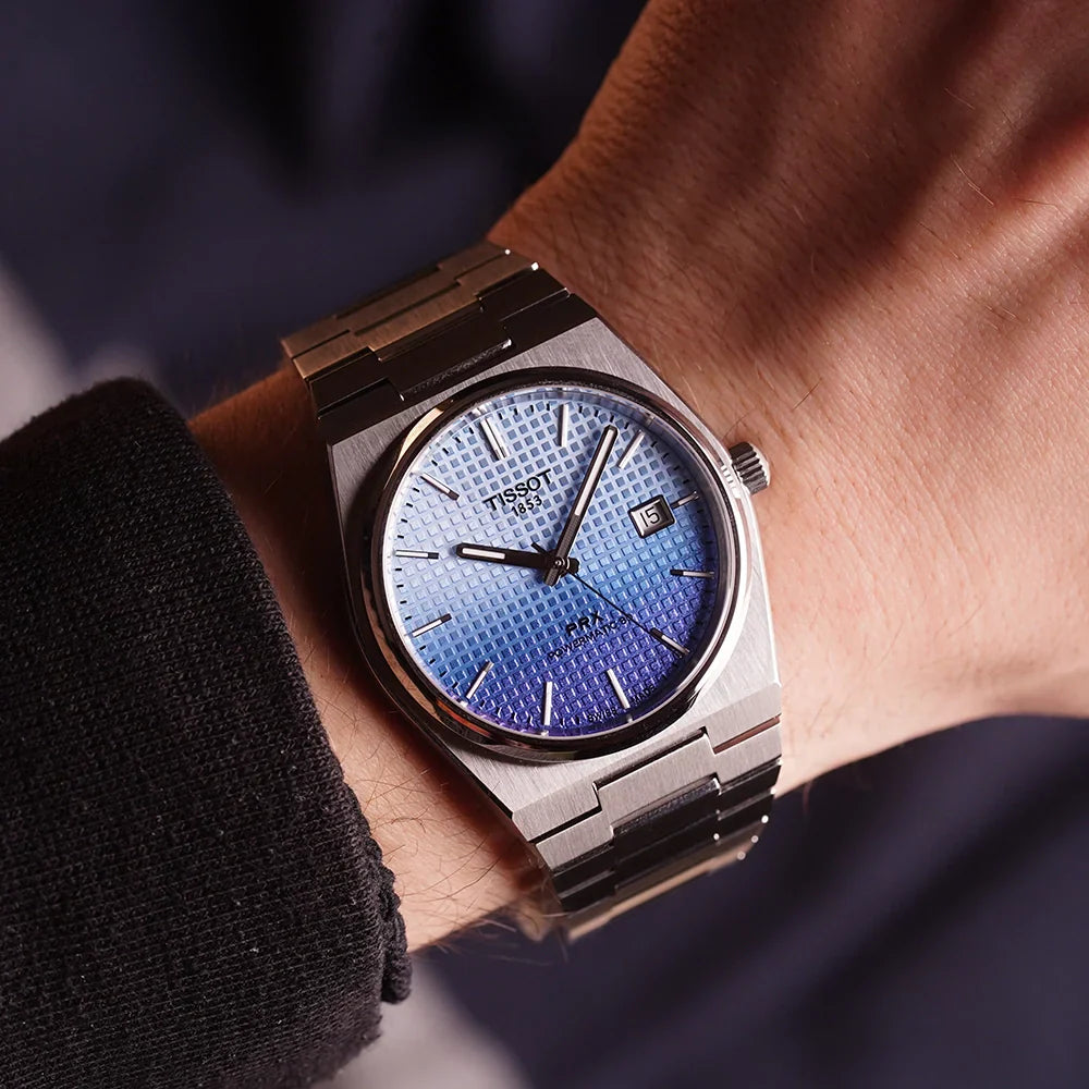 Tissot PRX Powermatic 80 Gradient Blue Dial Silver Steel Strap Watch for Men - T137.407.11.351.01
