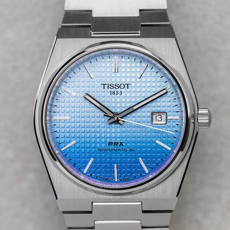 Tissot PRX Powermatic 80 Gradient Blue Dial Silver Steel Strap Watch for Men - T137.407.11.351.01