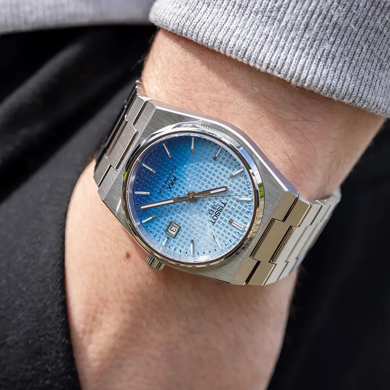 Tissot PRX Powermatic 80 Gradient Blue Dial Silver Steel Strap Watch for Men - T137.407.11.351.01