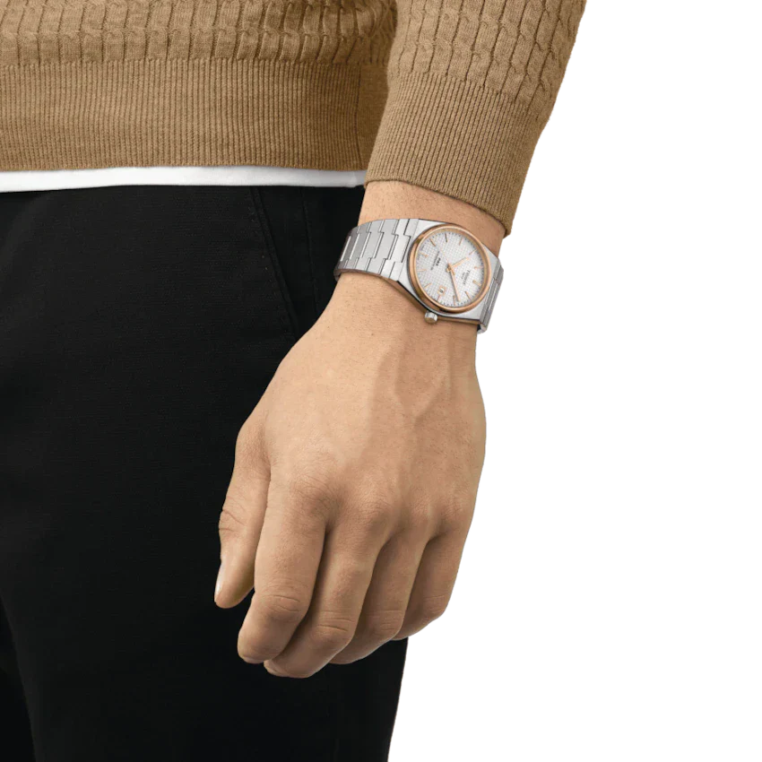 Tissot PRX Powermatic 80 Silver Dial Silver Steel Strap Watch For Men - T1374072203100