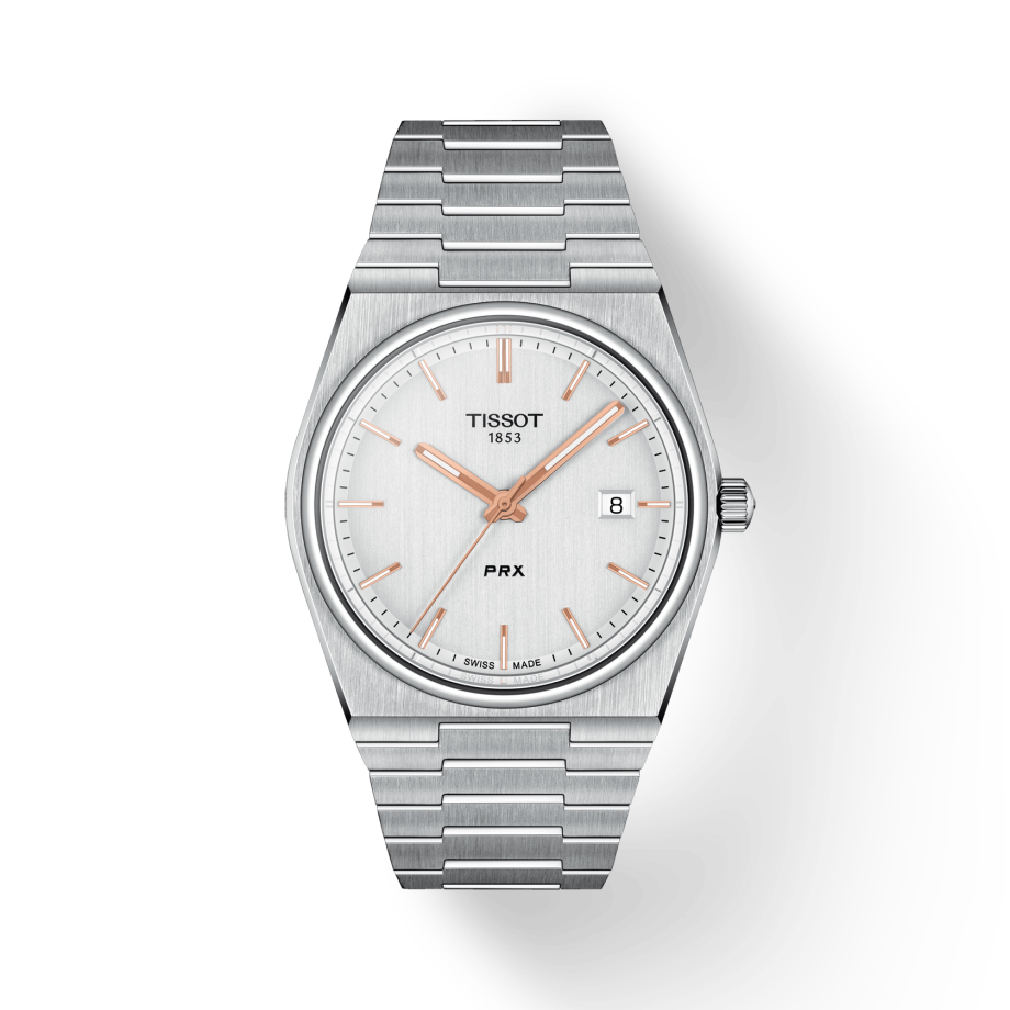 Tissot PRX Quartz Silver Dial Silver Steel Strap Watch for Men - T137.410.11.031.00