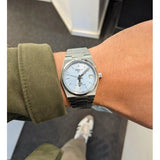 Tissot PRX Powermatic 80 Ice Blue Dial Silver Steel Strap Watch for Men - T137.207.11.351.00