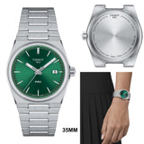 Tissot PRX Green Dial Silver Steel Strap Watch for Women - T137.210.11.081.00