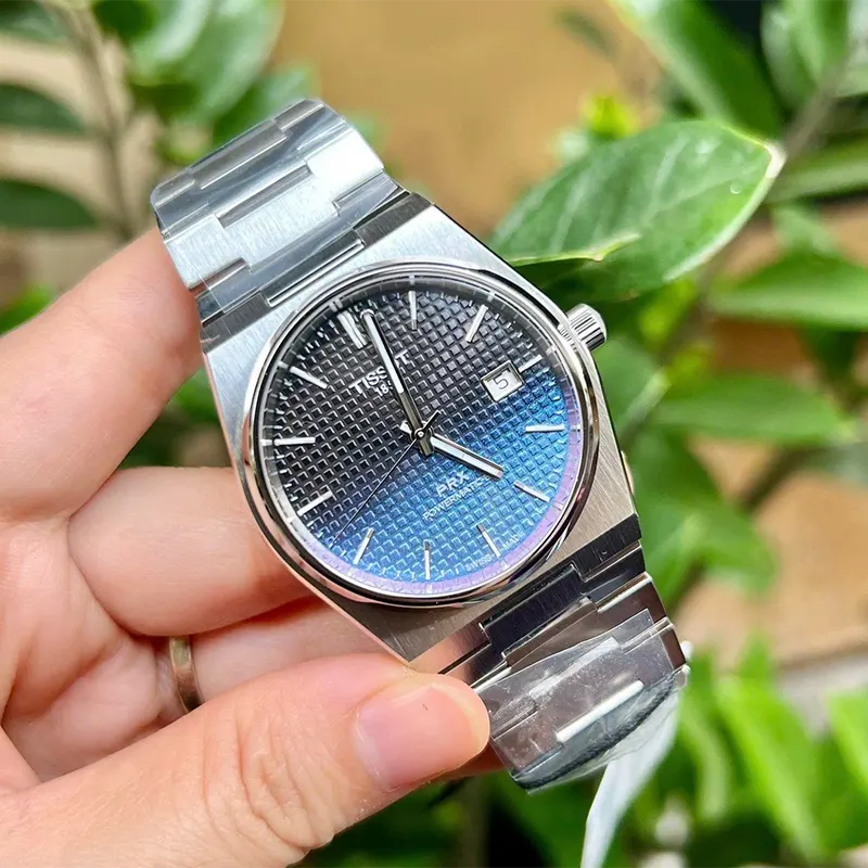 Tissot Powermatic 80 Automatic Gradient Blue Dial Silver Steel Strap Watch for Men - T137.407.11.051.01