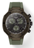 Tissot T Race Chronograph Black Dial Green Rubber Strap Watch for Men - T141.417.37.061.02