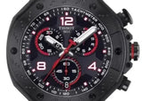 Tissot T Race Chronograph Black Dial Red Rubber Strap Watch For Men - T141.417.37.057.01