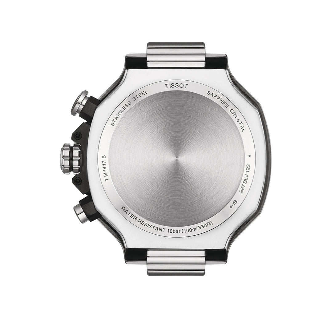 Tissot T Race Chronograph Blue Dial Silver Steel Strap Watch For Men - T141.417.11.041.00