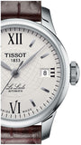Tissot Le Locle Automatic Lady Silver Dial Brown Leather Strap Watch For Women - T41.1.113.77
