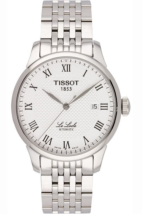 Tissot T Classic Le Locle Automatic White Dial Silver Steel Strap Watch For Men - T41.1.483.33