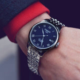 Tissot Le Locle Automatic Black Dial Silver Steel Strap Watch For Men - T41.1.483.53