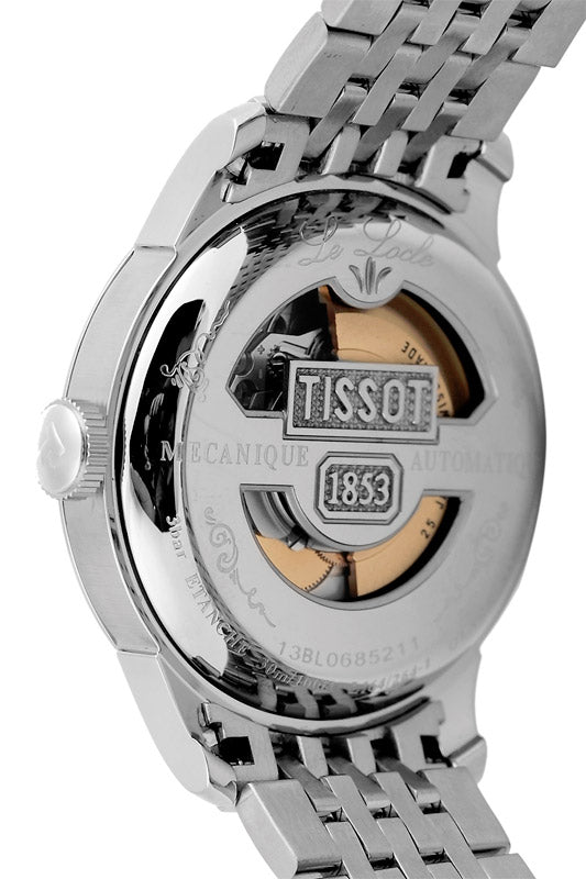 Tissot T Classic Le Locle Powermatic 80 Black Dial Silver Steel Strap Watch For Women - T41.1.483.53