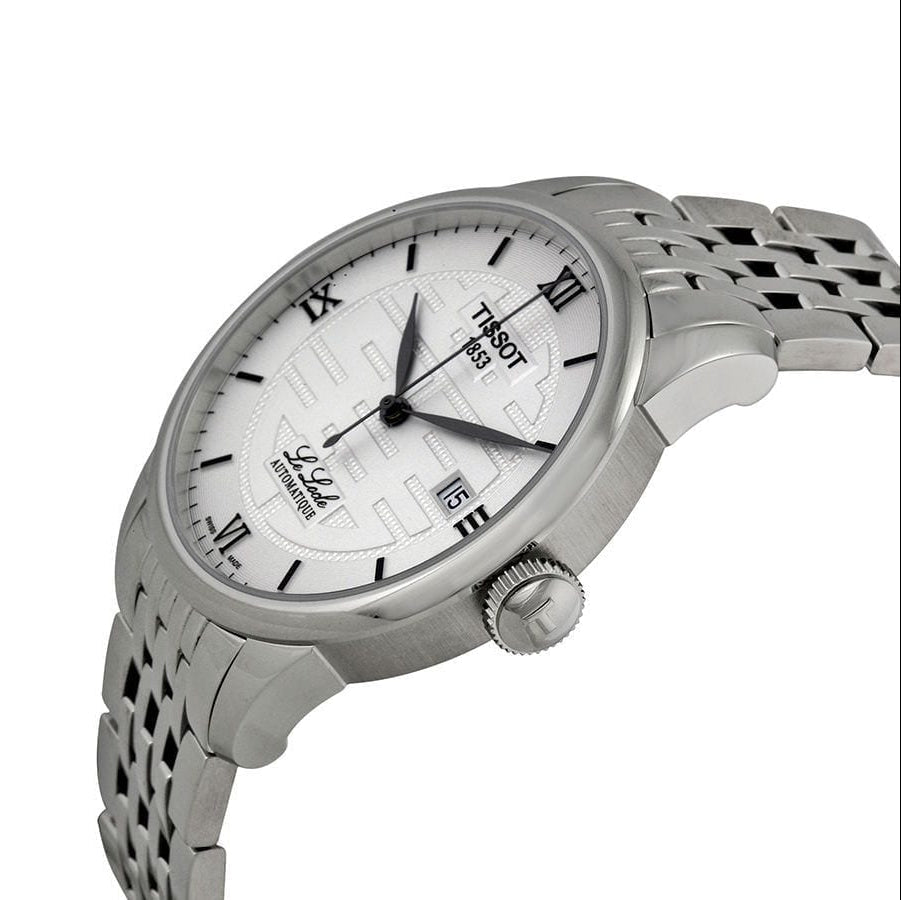 Tissot Le Locle Double Happiness Automatic Silver Dial Silver Steel Strap Watch For Men - T41.1.833.50