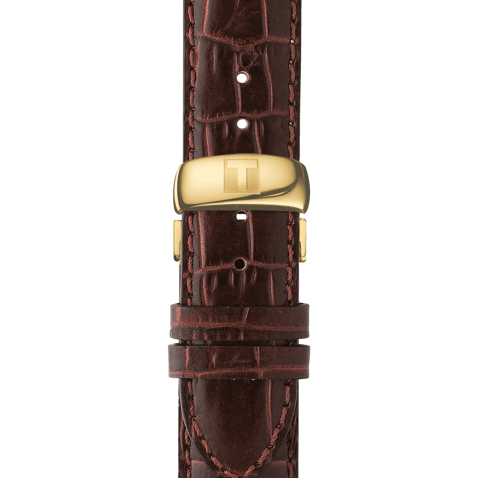 Tissot Le Locle Automatic Gold Dial Brown Leather Strap Watch For Men - T41.5.413.73