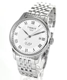 Tissot T Classic Le Locle Automatic White Dial Silver Steel Strap Watch For Men - T41.1.483.33