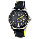 Tag Heuer Aquaracer Jeremy Lin Special Edition Grey Dial Black Nylon Strap Watch for Men - WAY211F.FC6362