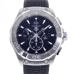 Tag Heuer Aquaracer Chronograph Black Dial Black Rubber Strap Watch for Men - CAY1110.FT6041