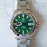 Tag Heuer Aquaracer Green Dial Watch for Men - WAY2015.BA0927