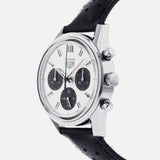 Tag Heuer Carrera Chronograph 60th Anniversary Silver Dial Black Leather Strap Watch for Men - CBK221H.FC8317