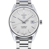 Tag Heuer Carrera Automatic Caliber 5 White Dial Silver Steel Strap Watch for Men - WAR211B.BA0782