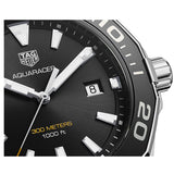 Tag Heuer Aquaracer Quartz Black Dial Black Rubber Strap Watch for Men - WAY101A.FT6141