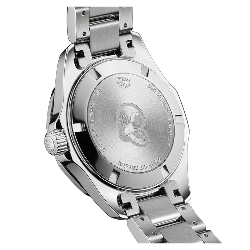 Tag Heuer Aquaracer Diamonds Blue Dial Silver Steel Strap Watch for Women - WAY131L.BA0748