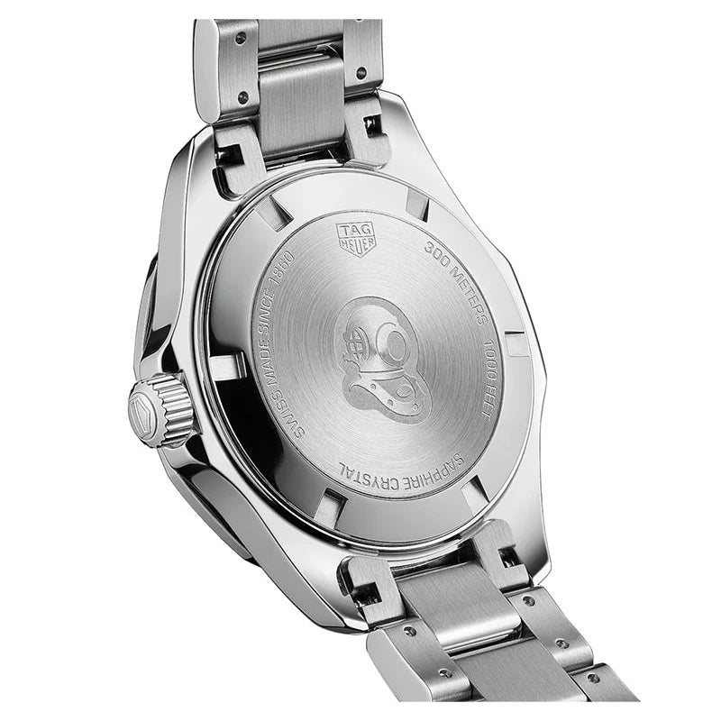 Tag Heuer Aquaracer Quartz Black Dial Silver Steel Strap Watch for Women - WAY131K.BA0748