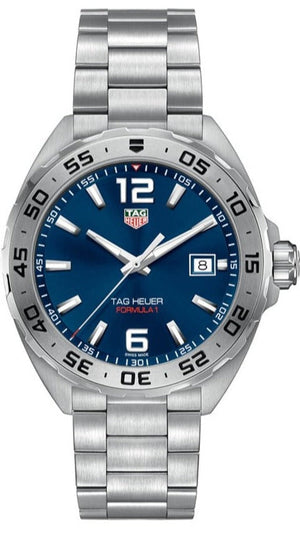 Tag Heuer Formula 1 Blue Dial Silver Steel Strap Watch for Men - WAZ1118.BA0875