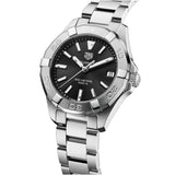 Tag Heuer Aquaracer Black Dial Silver Steel Strap Watch for Women - WBD1310.BA0740