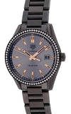 Tag Heuer Carrera Quartz Diamonds Black Dial Black Steel Strap Watch for Women - WAR1115.BA0602
