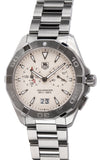 Tag Heuer Aquaracer Chronograph White Dial Silver Steel Strap Watch for Men - WAY111Y.BA0928