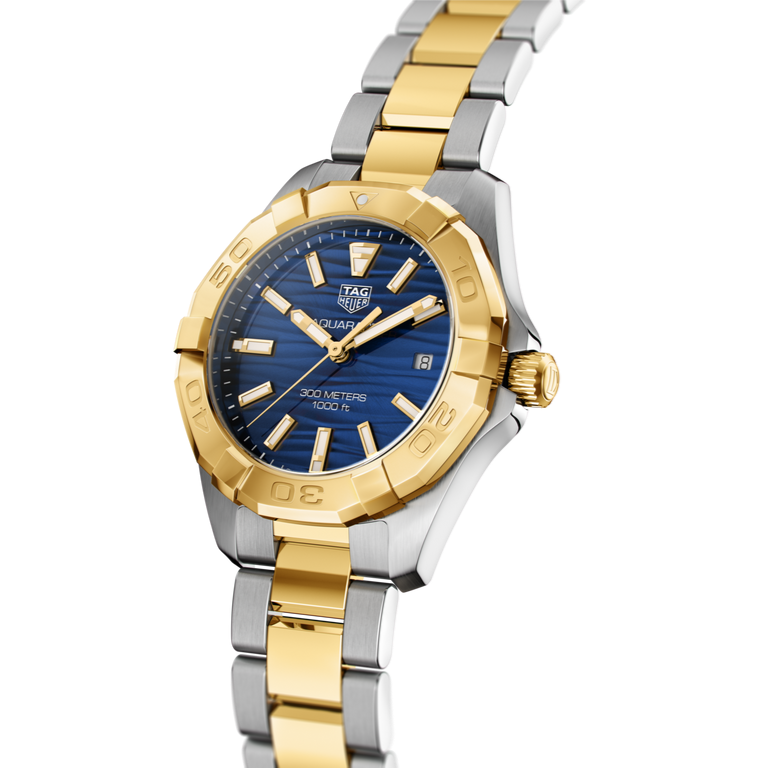 Tag Heuer Aquaracer Blue Dial Two Tone Steel Strap Watch for Women - WBD1325.BB0320