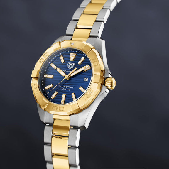 Tag Heuer Aquaracer Blue Dial Two Tone Steel Strap Watch for Women - WBD1325.BB0320