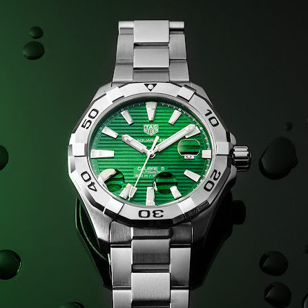 Tag Heuer Aquaracer Green Dial Watch for Men - WAY2015.BA0927