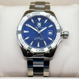 Tag Heuer Aquaracer Automatic Blue Dial Silver Steel Strap Watch for Men - WAY2112.BA0928