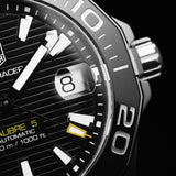 Tag Heuer Aquaracer Automatic Black Dial Silver Steel Strap Watch for Men - WAY211A.BA0928