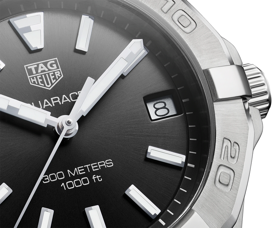 Tag Heuer Aquaracer Black Dial Silver Steel Strap Watch for Women - WBD1310.BA0740