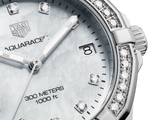 Tag Heuer Aquaracer Diamonds White Mother of Pearl Dial Silver Steel Strap Watch for Women - WBD1315.BA0740