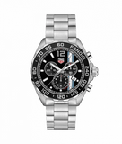 Tag Heuer Formula 1 Chronograph Black Dial Silver Steel Strap Watch for Men - CAZ101H.BA0842