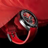 Tag Heuer Formula 1 Chronograph 41mm Red Dial Red Rubber Strap Watch for Men - CAZ101AN.FT8055