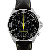 Tag Heuer Formula 1 Aston Martin Black Dial Black Leather Strap Watch for Men - CAZ101P.FC8245