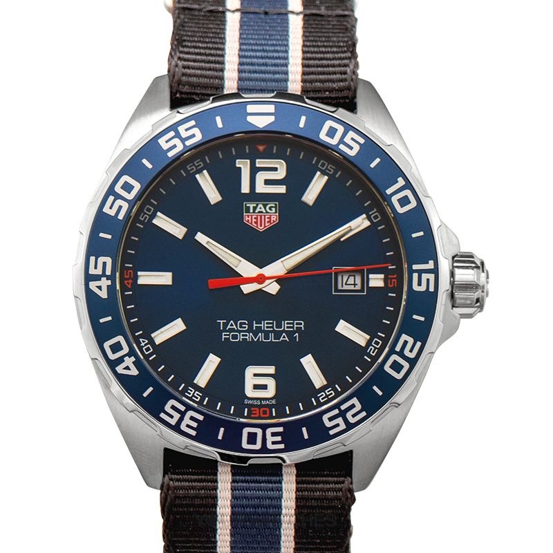 Tag Heuer Formula 1 Chronograph Blue Dial Two Tone NATO Strap Watch for Men - CAZ1014.FC8197