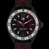 Tag Heuer Formula 1 Senna Special Edition Black Dial Two Tone Rubber Strap Watch for Men - WAZ1014.FT8027