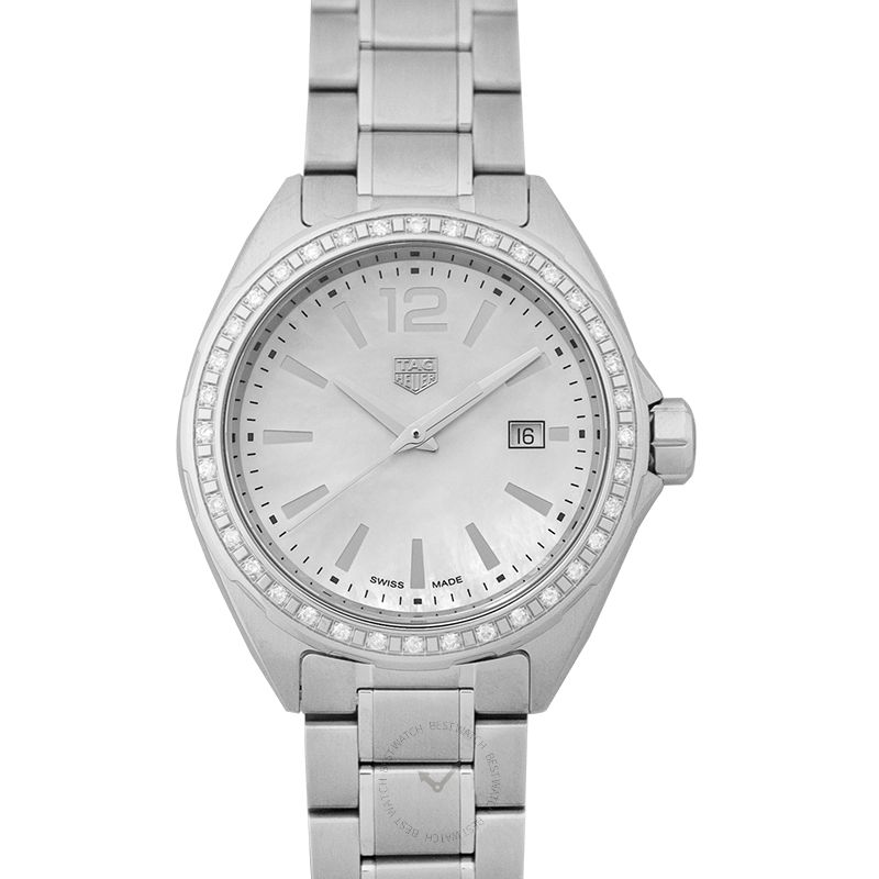 Tag Heuer Formula 1 Diamonds Mother of Pearl White Dial Silver Steel Strap Watch for Women - WBJ141A.BA0664