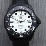 Tag Heuer Aquaracer Professional 300 Automatic White Dial Black Rubber Strap Watch for Men - WBP201D.FT6197