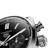 Tag Heuer Carrera Chronograph Black Dial Silver Steel Strap Watch for Men - CBN2010.BA0642