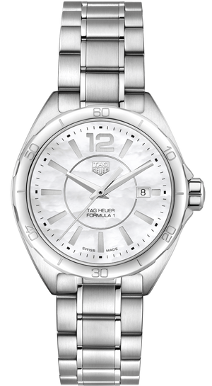 Tag Heuer Formula 1 Quartz Mother of Pearl White Dial Silver Steel Strap Watch for Women - WBJ1418.BA0664